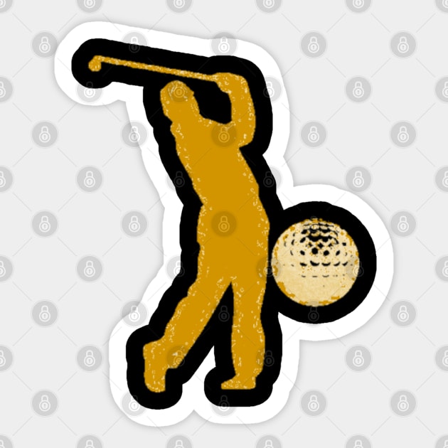 Golf Swing Man Sticker by Moses77